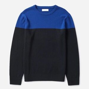 Men’s Everlane blue colorblock 100% cashmere sweater